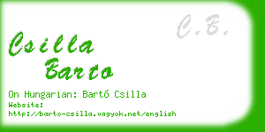 csilla barto business card